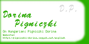 dorina pigniczki business card